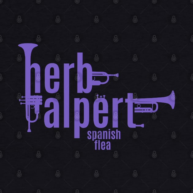 Herb Alpert Tribute - Iconic 'Spanish Flea' Trumpet Tee by Boogosh